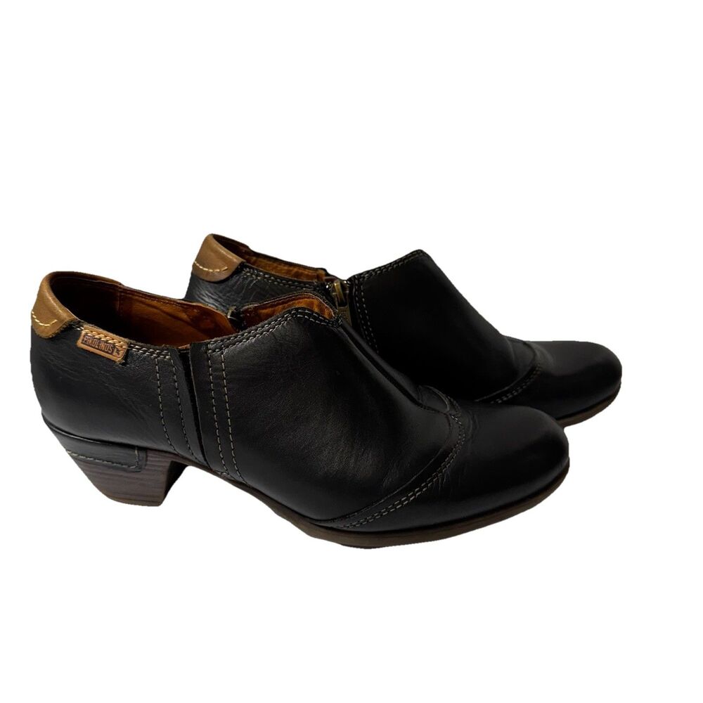 * Pikolinos Rotterdam 902 Boho Womens Black Leather Ankle Bootie‎ Size 10